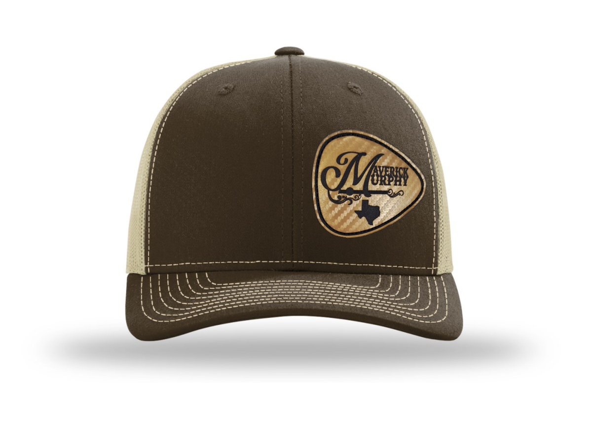 Richardson 112 - Brown / Khaki Mesh Trucker Cap (Patch Hat) H12