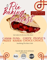Pie Baker Entry Ticket - Pie Baking Contest / Idiot's Club Fundraiser
