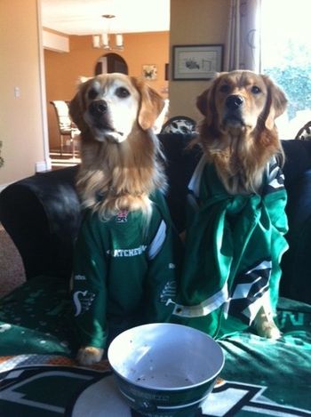 Dakota and Andi "Go Riders!"
