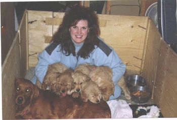 Mercedes and our first litter 1994
