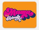 MAMA rectangular matte orange sticker 