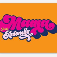 MAMA rectangular matte orange sticker 
