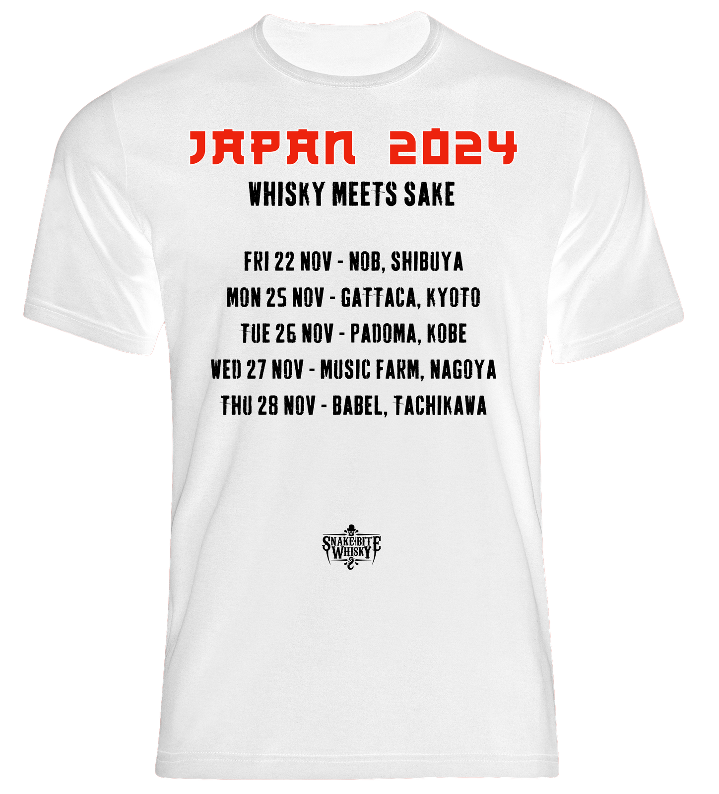 2024 Japan Tour T-Shirt - Snake Bite Whisky | Full Throttle Rock N