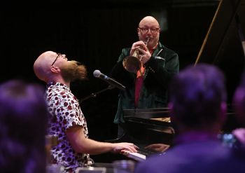 At The Bradley Symphony Center with Mark Niehaus, photo by Jonathan Kirn, Milwaukee Symphony Orchestra
