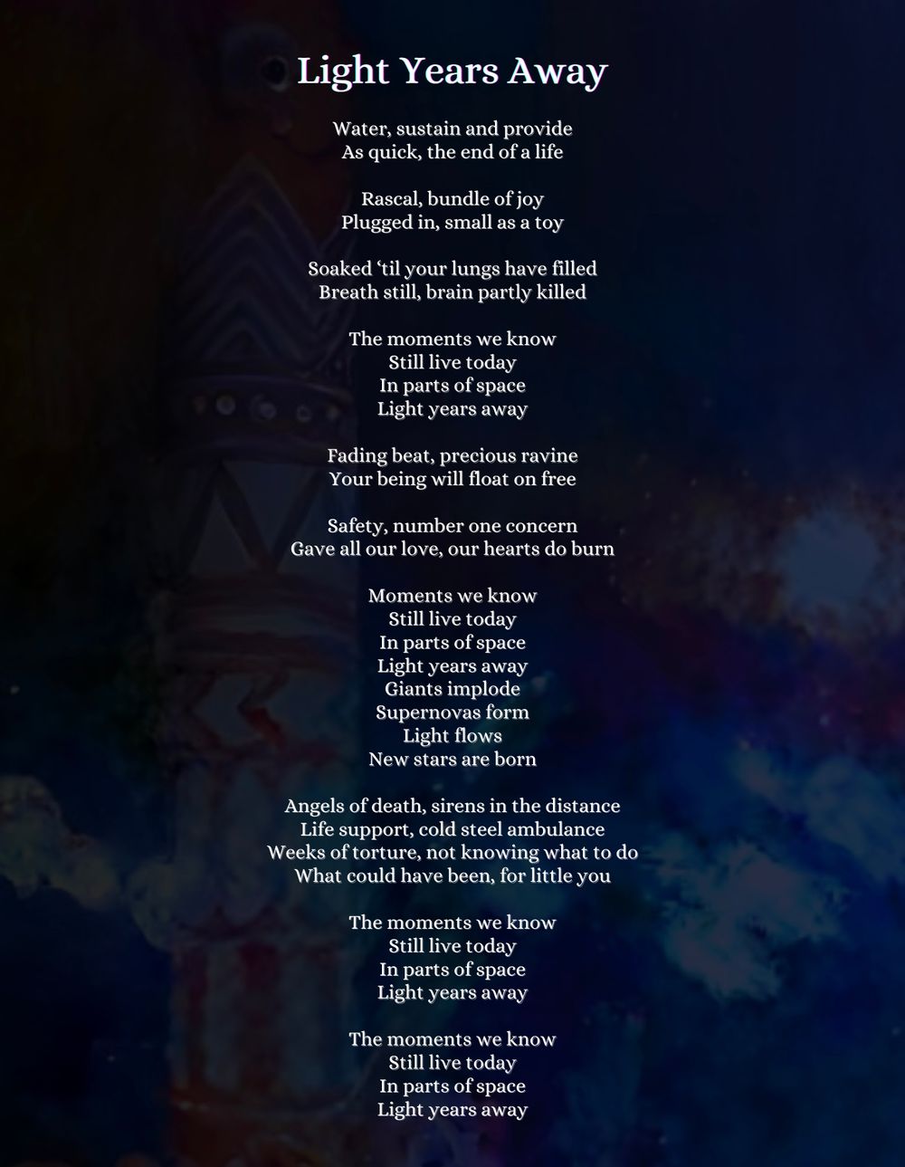 Fever Fields - Light Years Away (Lyrics) - Written & Composed by Duncan Allan
