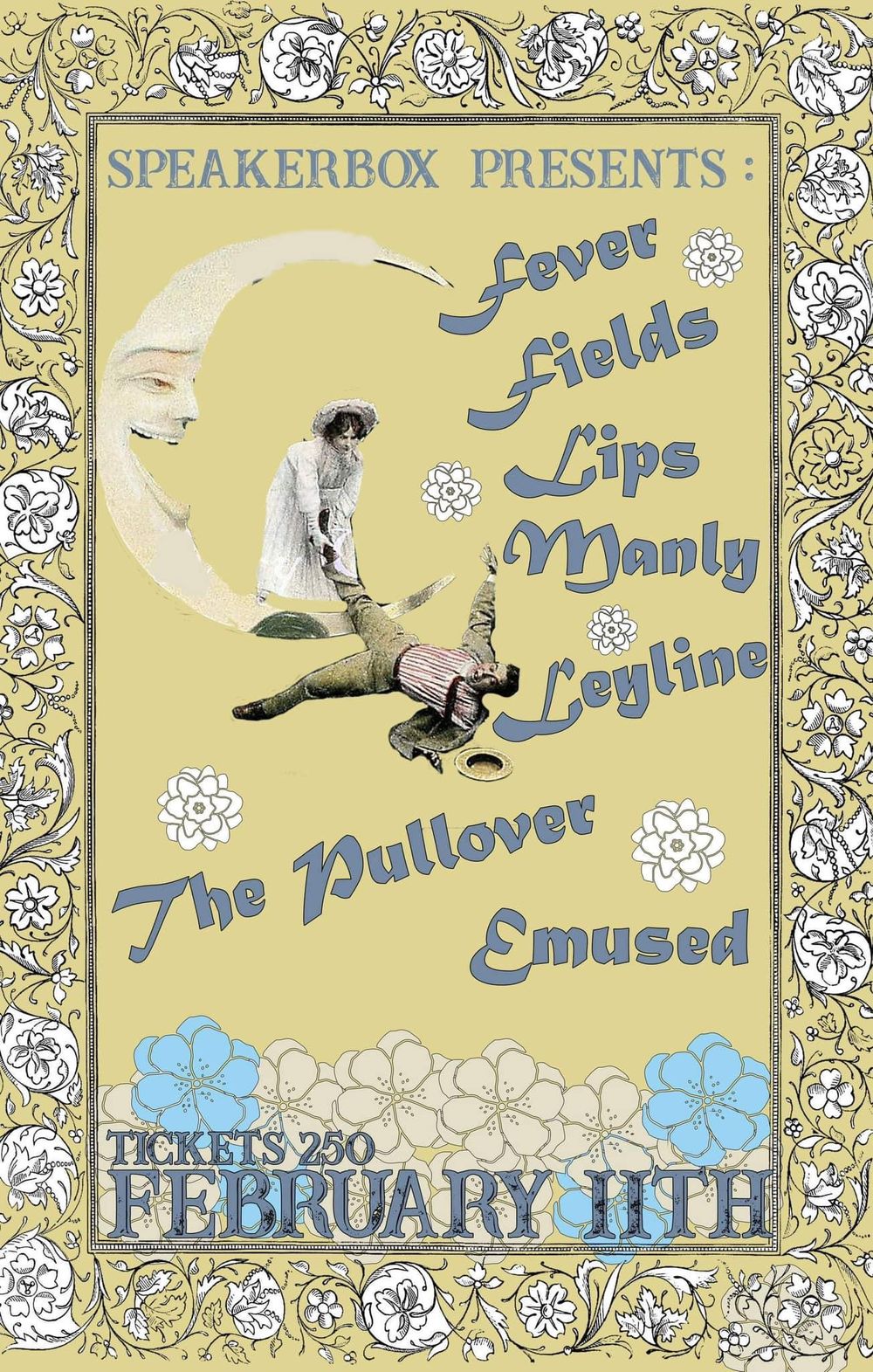 Live at Speakerbox with Fever Fields, Leyline, Emused, Lips Manly and The Pullover