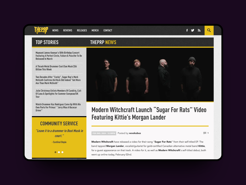 the prp, modern witchcraft, sugar for rats, morgan lander, mercedes lander, kittie