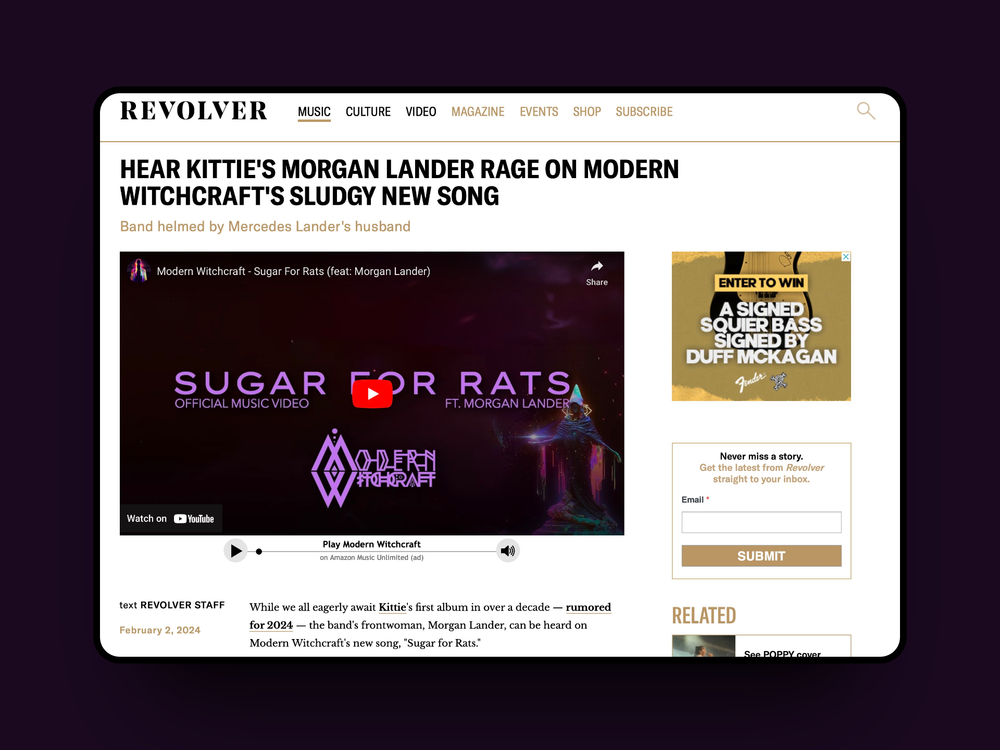 Revolver, Sugar for Rats, Kittie, Morgan Lander, Mercedes Lander, Stephen Barton