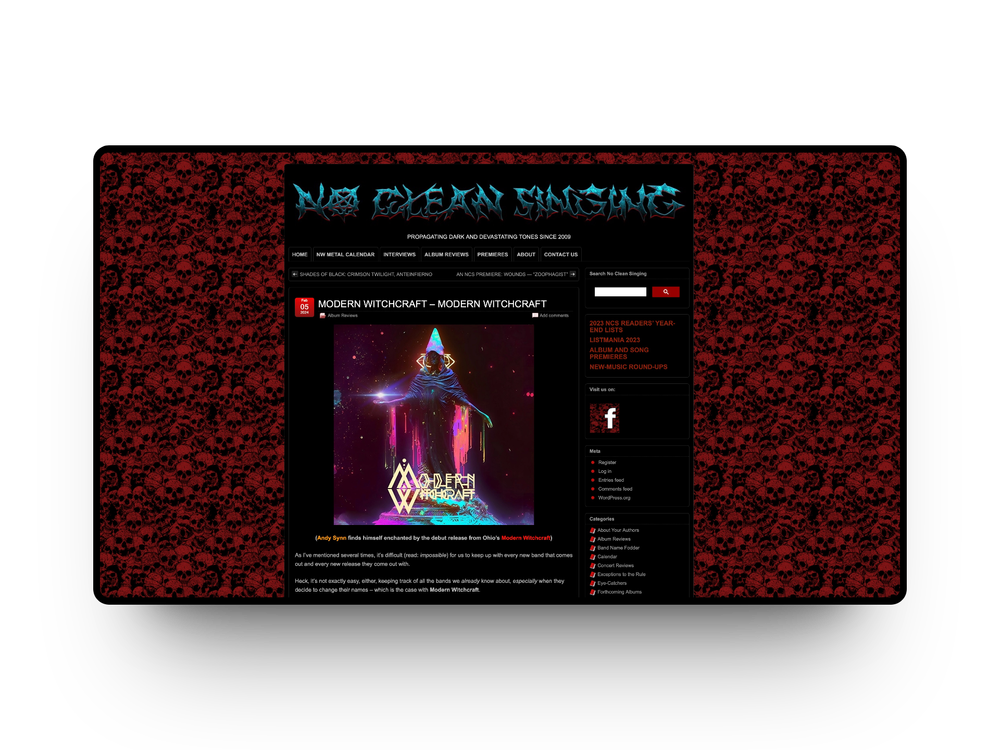 no clean singing, modern witchcraft, morgan lander