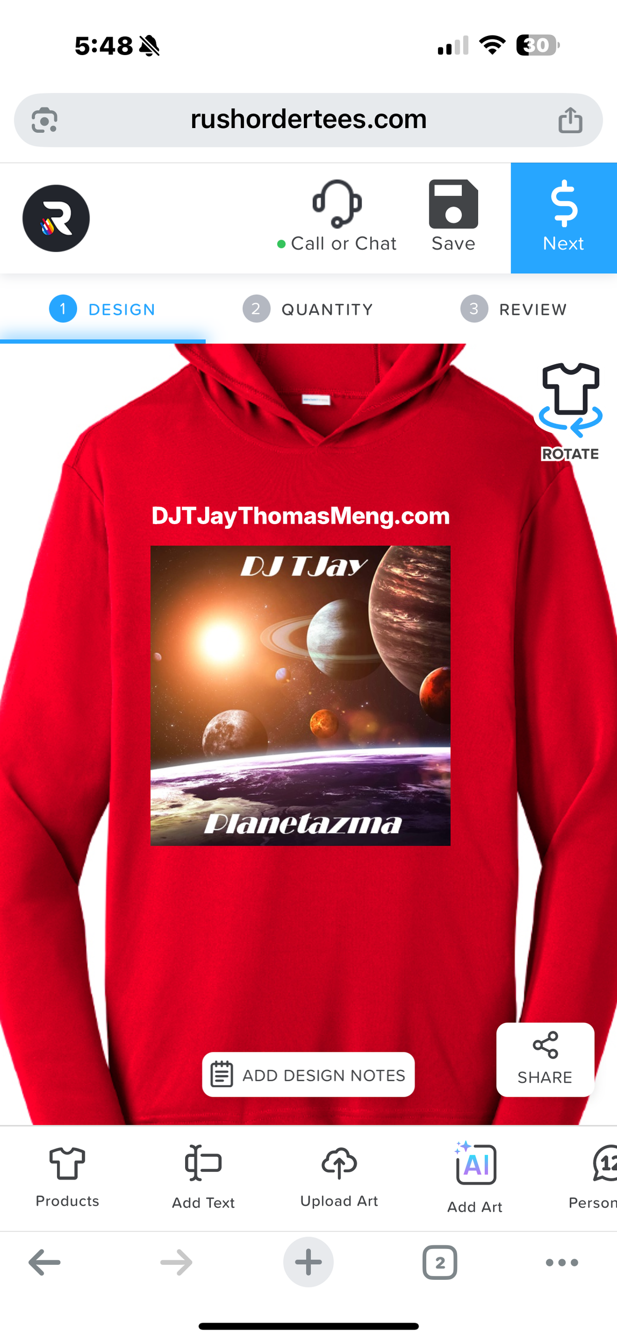 Planetazma Long Sleeve Hooded T Shirt