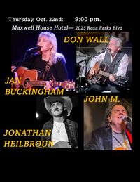 John M. songwriter round at Maxwell House Hotel