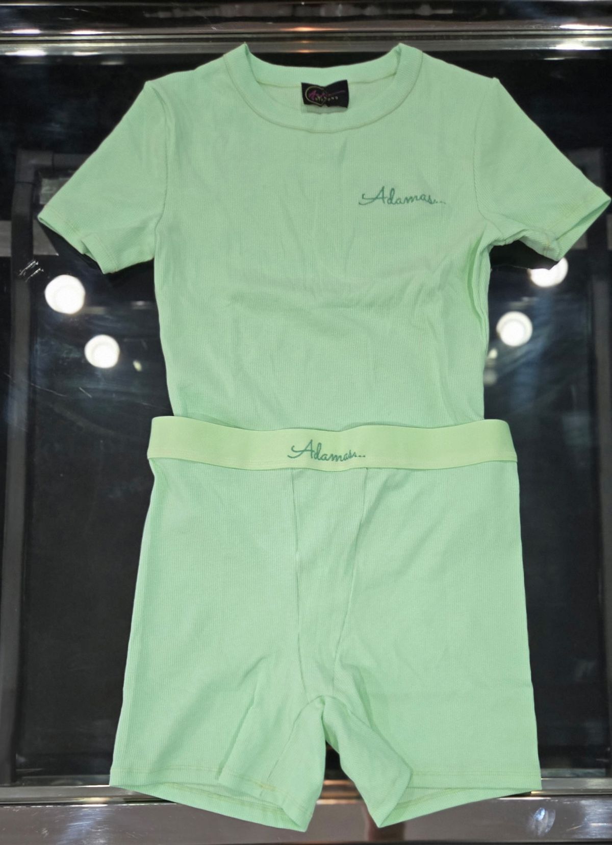 Adamas... 2 Piece Lounge Shorts Set (Light Green)