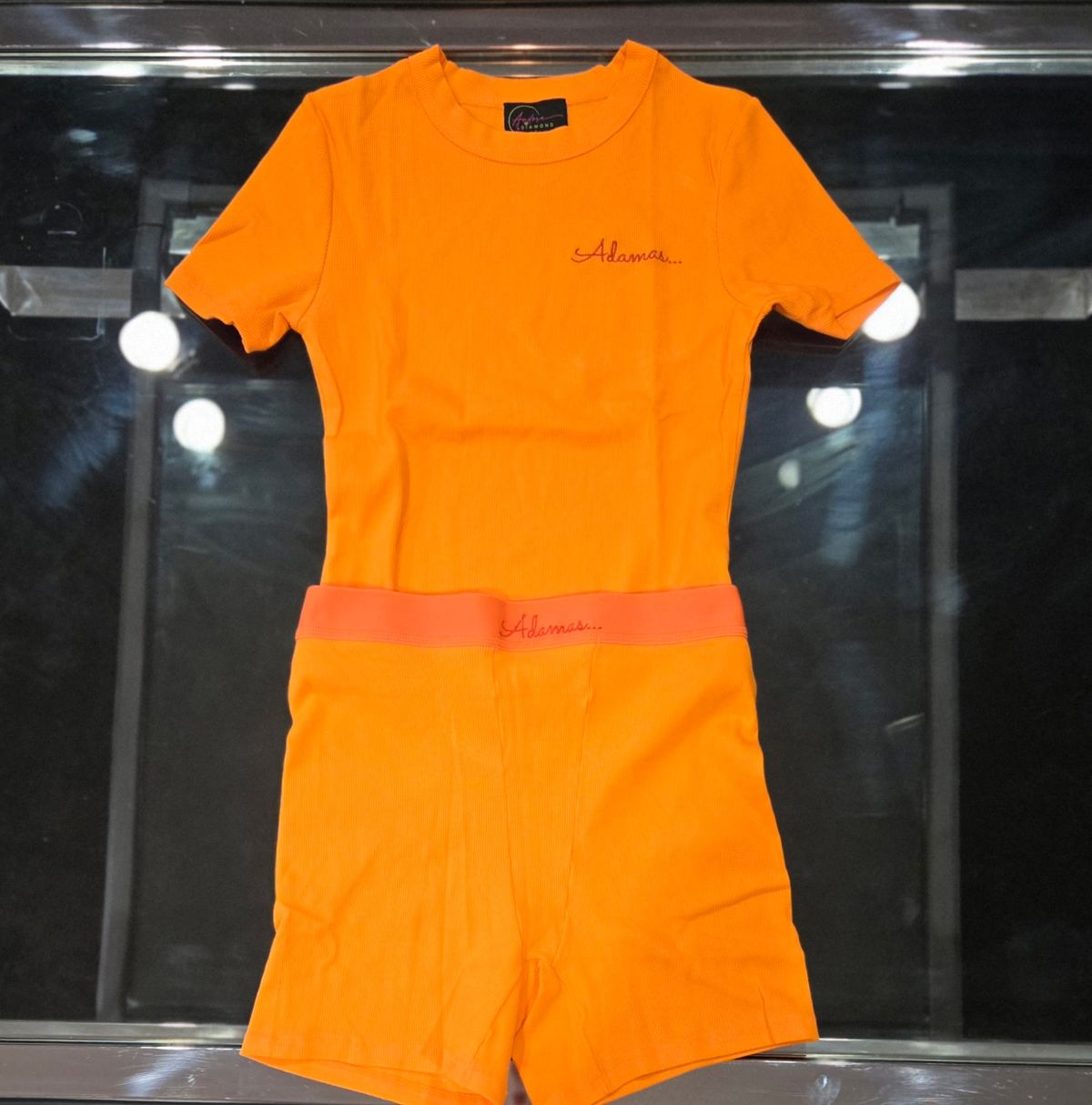 Adamas... 2 Piece Lounge Shorts Set (Orange)