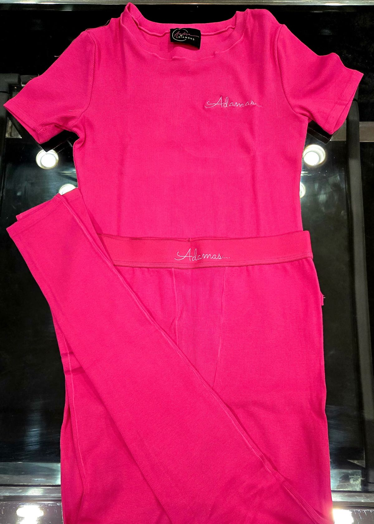 Adamas... 2 Piece Lounge Set (Hot Pink)