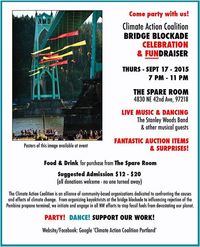 Climate Action Coalition Bridge Blockade Celebration and Fundraiser
