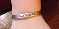 "Such A Girl" Pure Aluminum Bracelet  $22.95