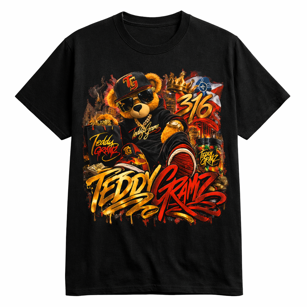 TEDDY GRAMZ IN THE BAG BLACK TEE