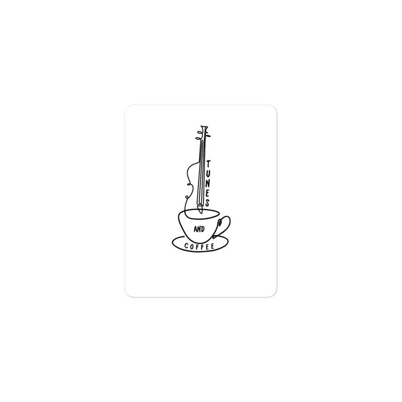Tunes and Coffee Sticker