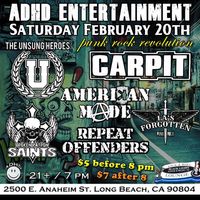 w/ Carpit, Unsung Heroes + more