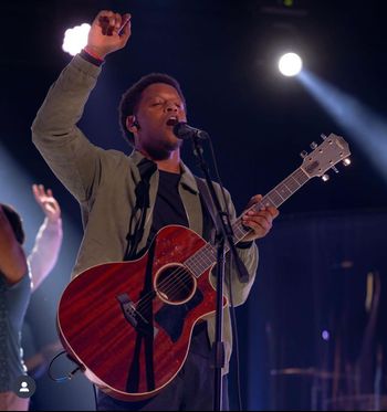 Leading worship from acoustic guitar
