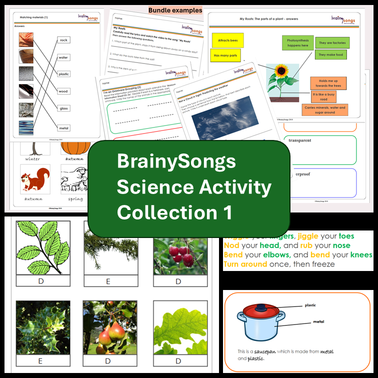 BrainySongs Science Activity Collection 1