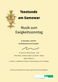 Teestunde am Samowar - Musik zum Ewigkeitssonntag