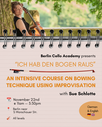 🟨​🟩​🟦 CelloByHeart – Workshop „Ich hab den Bogen raus!“ 🇬🇧 🇩🇪
