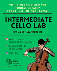 🟩​Intermediate Cello Lab for Adults - Weekly Class 🇬🇧