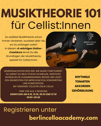 🟨​🟩​🟦 Musiktheorie für Cellist:innen 101 - #2 von 4 🇩🇪