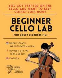 🟨​Beginner Cello Lab for Adults - Weekly Class