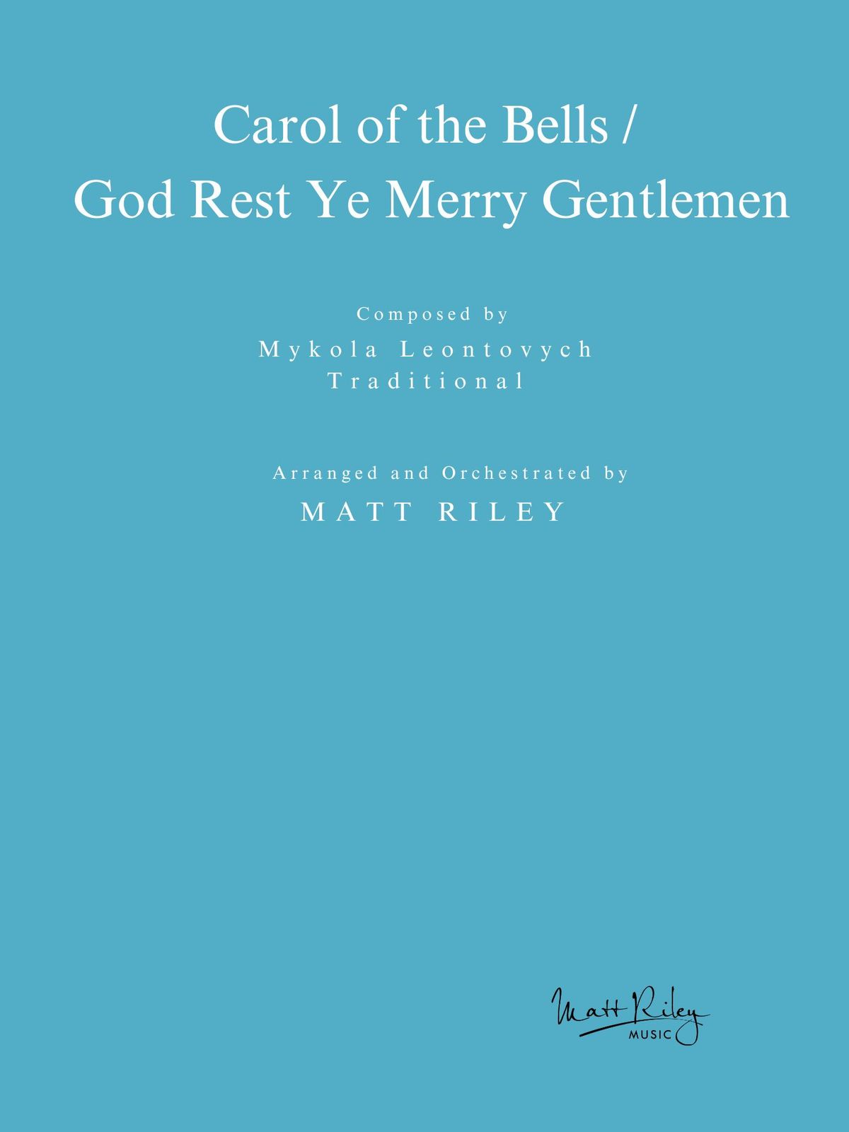  Carol of the Bells / God Rest Ye Merry Gentlemen - Two Cellos & String Orchestra (PDFs + Print/Ship)