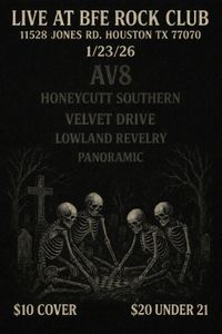 AV8, Honeycutt Southern, Bleak Barrow, Velvet Drive, Panoramic
