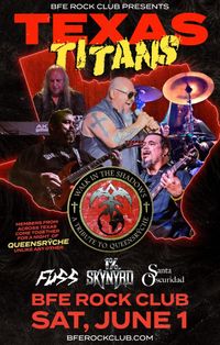 Walk in The Shadows (Queensryche Tribute) w/ Santa Oscuridad, 1% Skynard (Lynyrd Skynyrd Tribute), Fuss