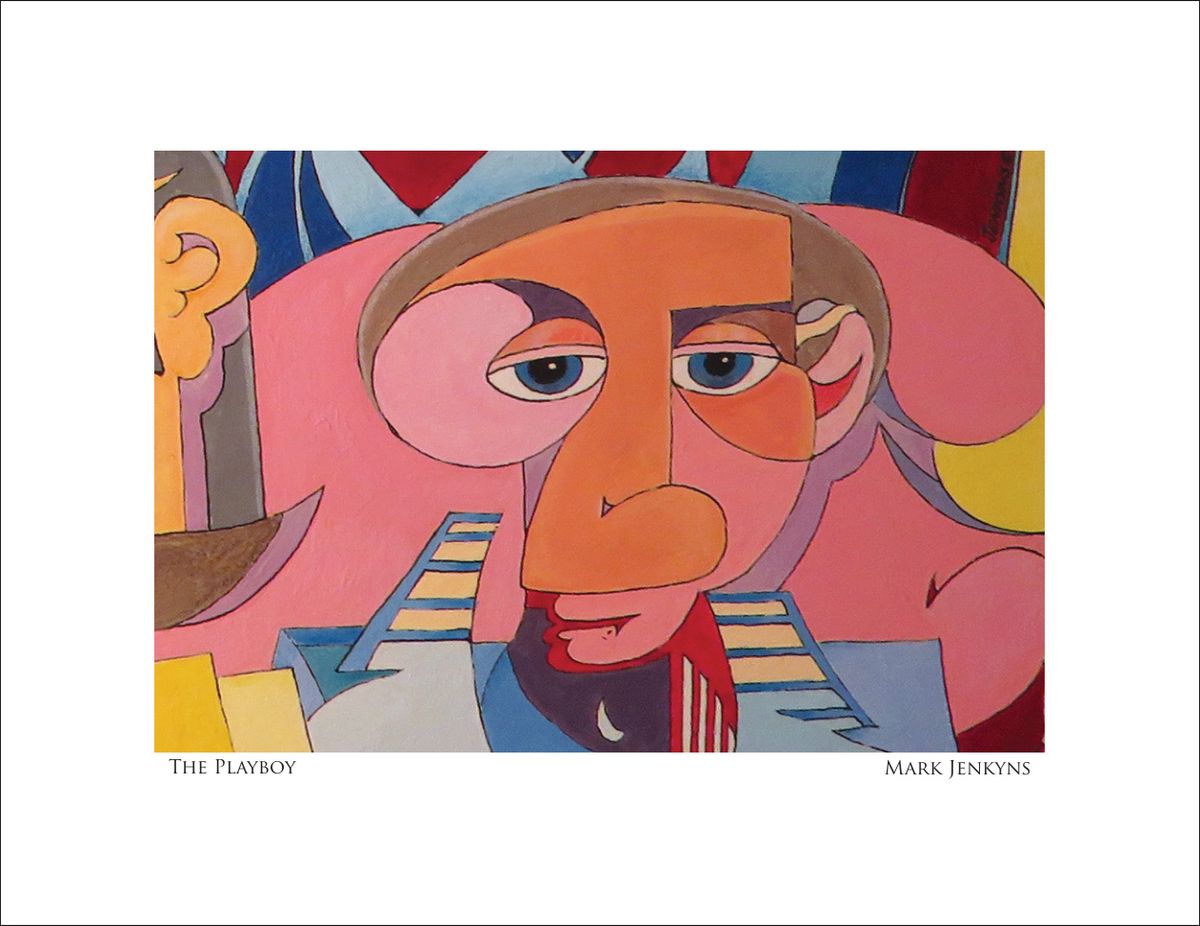 THE PLAYBOY |Image  4.75”x6.75”/ White frame 8.75”x 10.75”