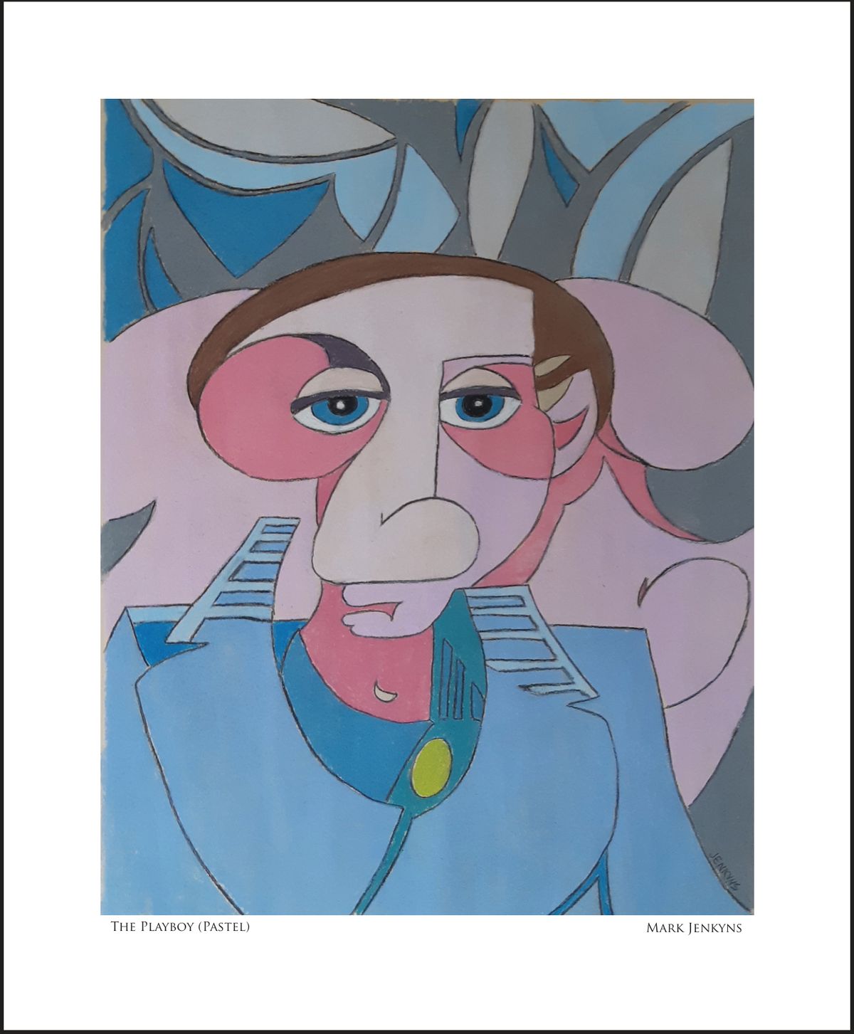 THE PLAYBOY |Image  4.75”x6.75”/ White frame 8.75”x 10.75”