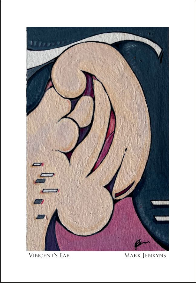 VINCENT’S EAR | Image  3.5”x5.5””/ White frame 6”x8”