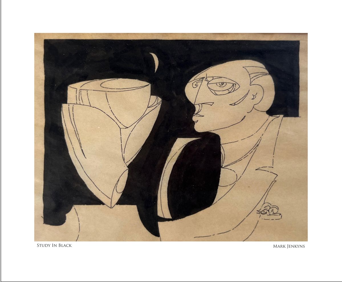 STUDY IN BLACK  | Image 7.5”x 9.5”/ White frame 12.75”x 16.75”