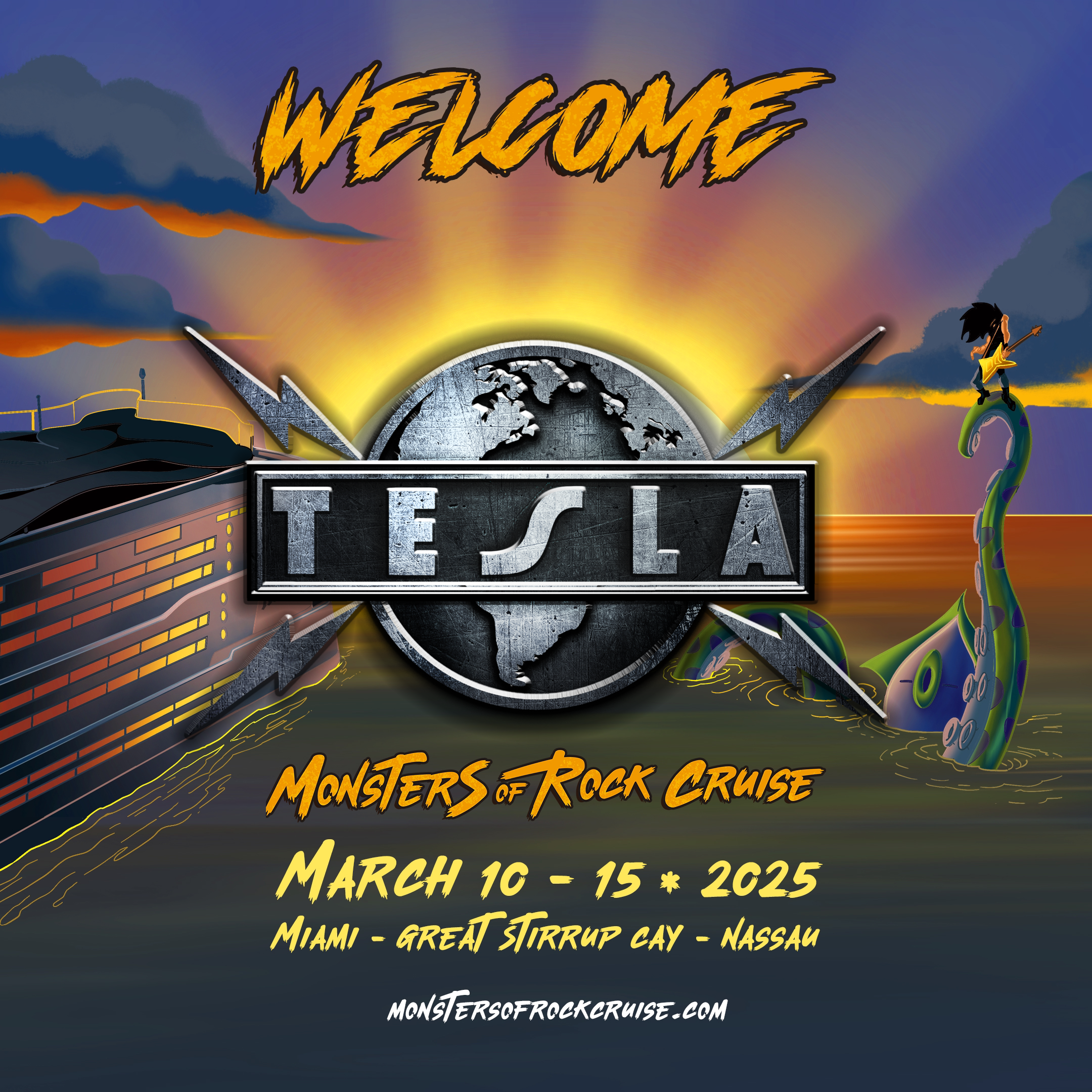 TESLA returns to Monsters of Rock Cruise 2025