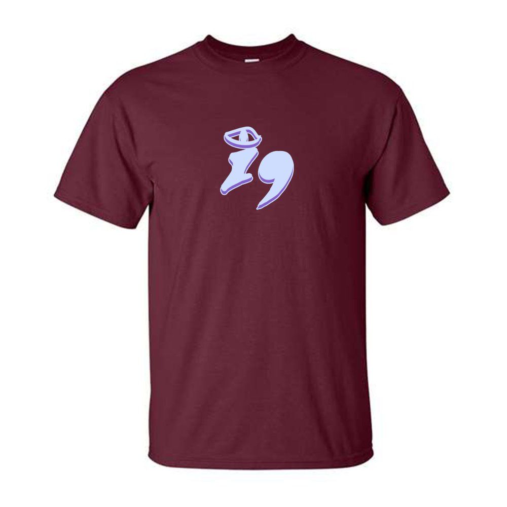 t-shirt - big ig - maroon/periwinkle