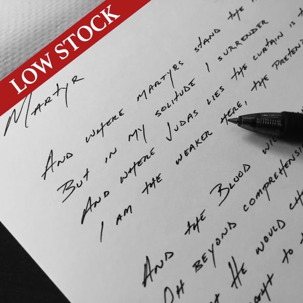 Hand Written Lyric Sheet: Signed + Dedicated [pre-order] limited to 20