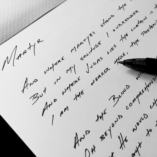 Hand Written Lyric Sheet: Signed + Dedicated [pre-order] limited to 20