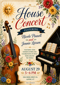 House Concert: Nicole Pinnell & Jennie Larsen
