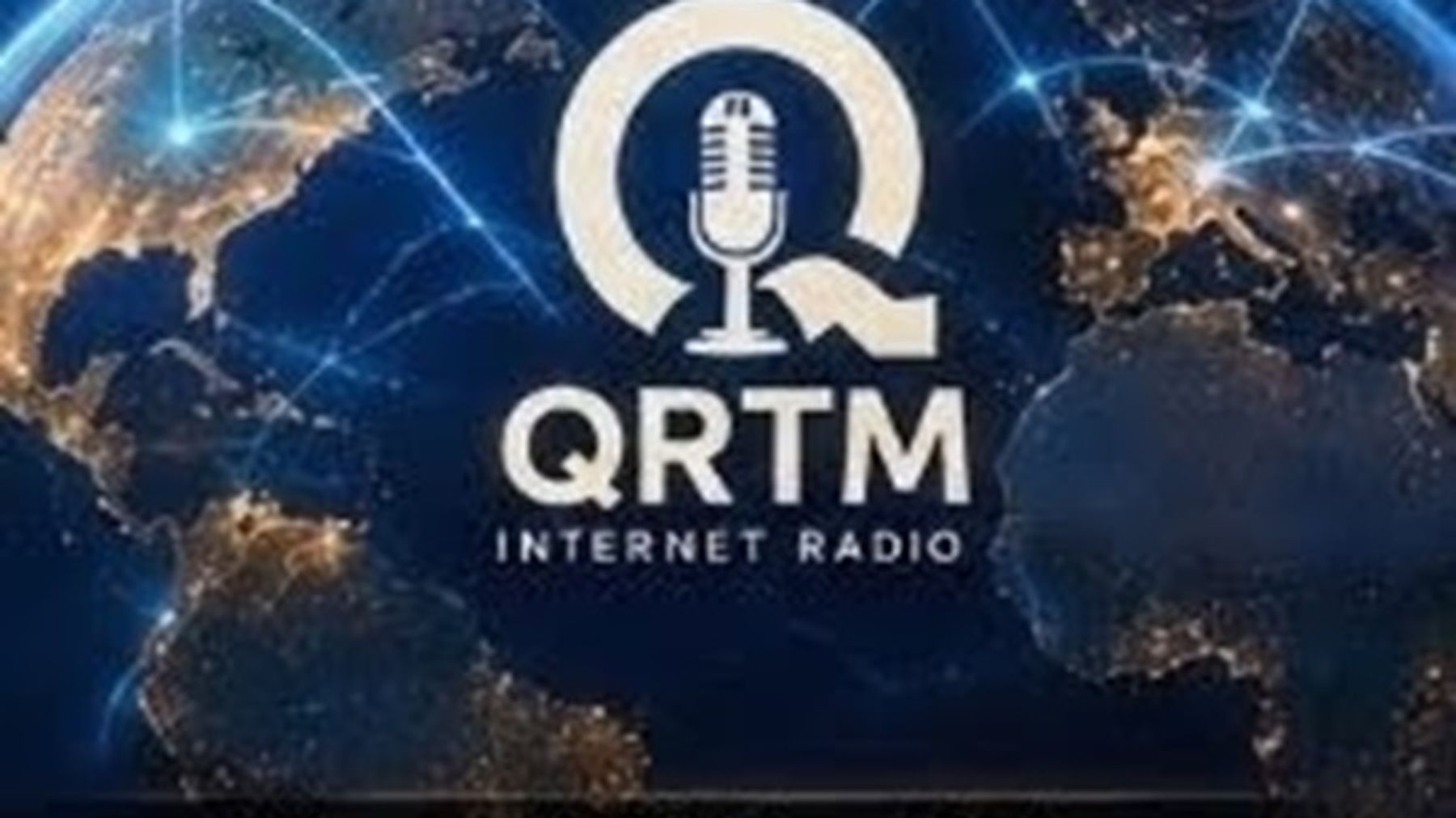 QRTM Internet Radio logo: Quinn Records TM radio streaming blues, gospel, jazz and soul 24/7 worldwide