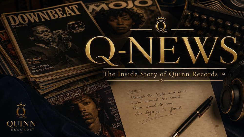 Quinn Records TM News and Blog Banner page. 