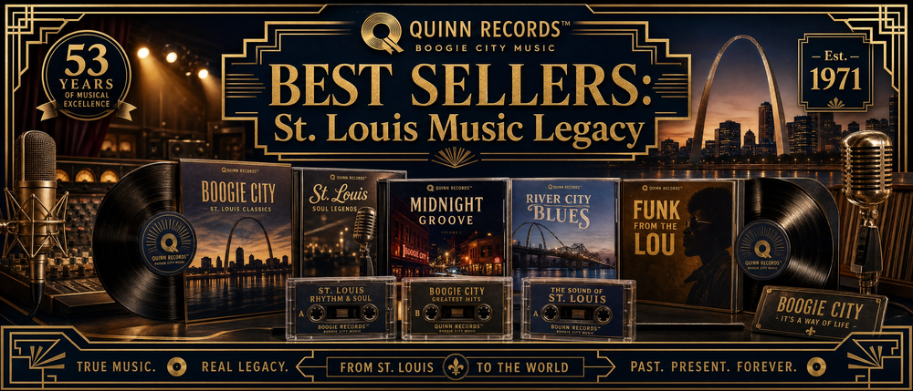 Discover Quinn Records TM's best-selling soul, blues, and Boogie City music. 53 years of authentic St. Louis legacy. Shop vinyl, CDs, and cassettes from legendary artists.