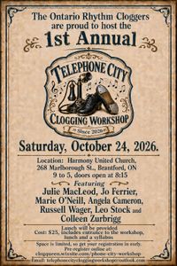 Telephone City Clogging Workshop - Instructor