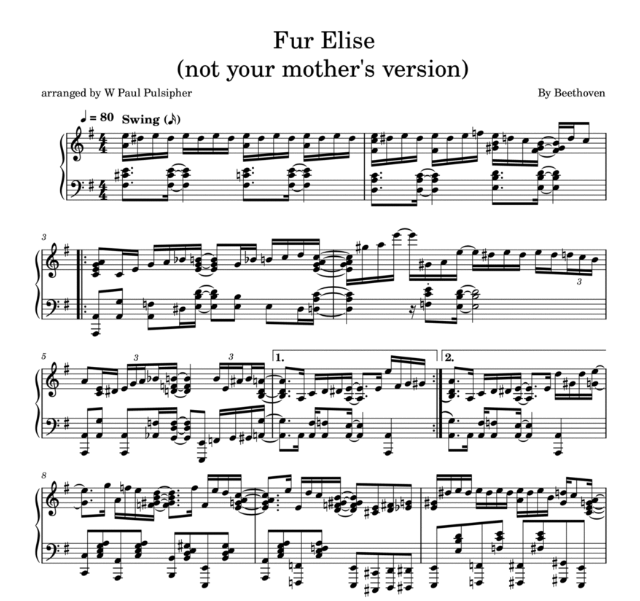Fur Elise (not your mother's version) 