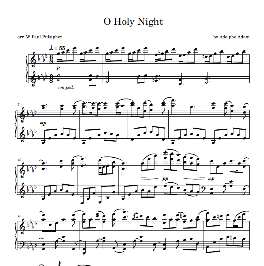 O Holy Night arr I