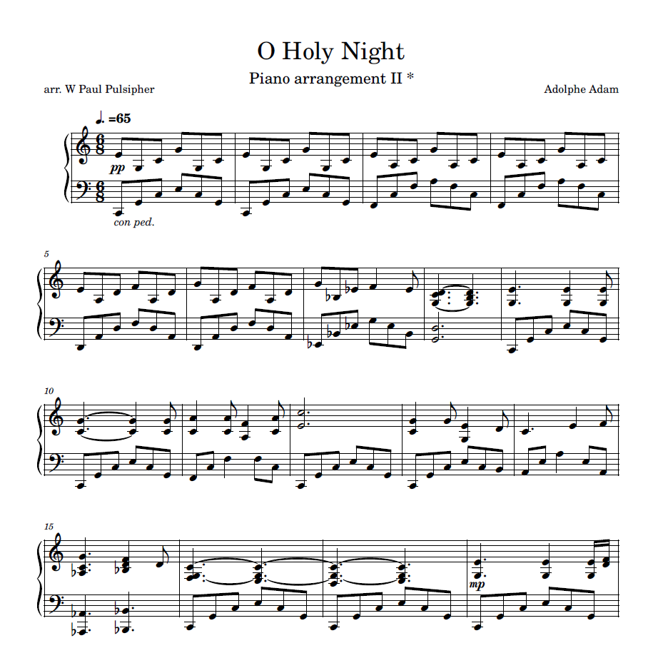 Oh Holy Night arr II