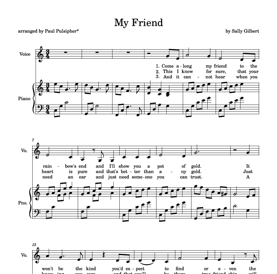 My Friend - Sally Gilbert